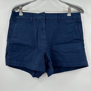 Quince Navy Blue Organic Cotton Stretch Chino Shorts sz 25 Women's 4" Inseam PO
